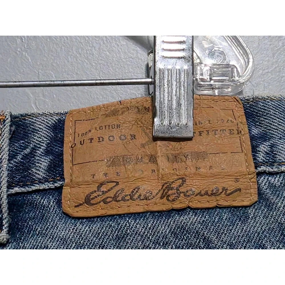 Eddie Bauer Mens Relaxed Fit Straight Leg Jeans Medium Wash Blue Cotton 40x30